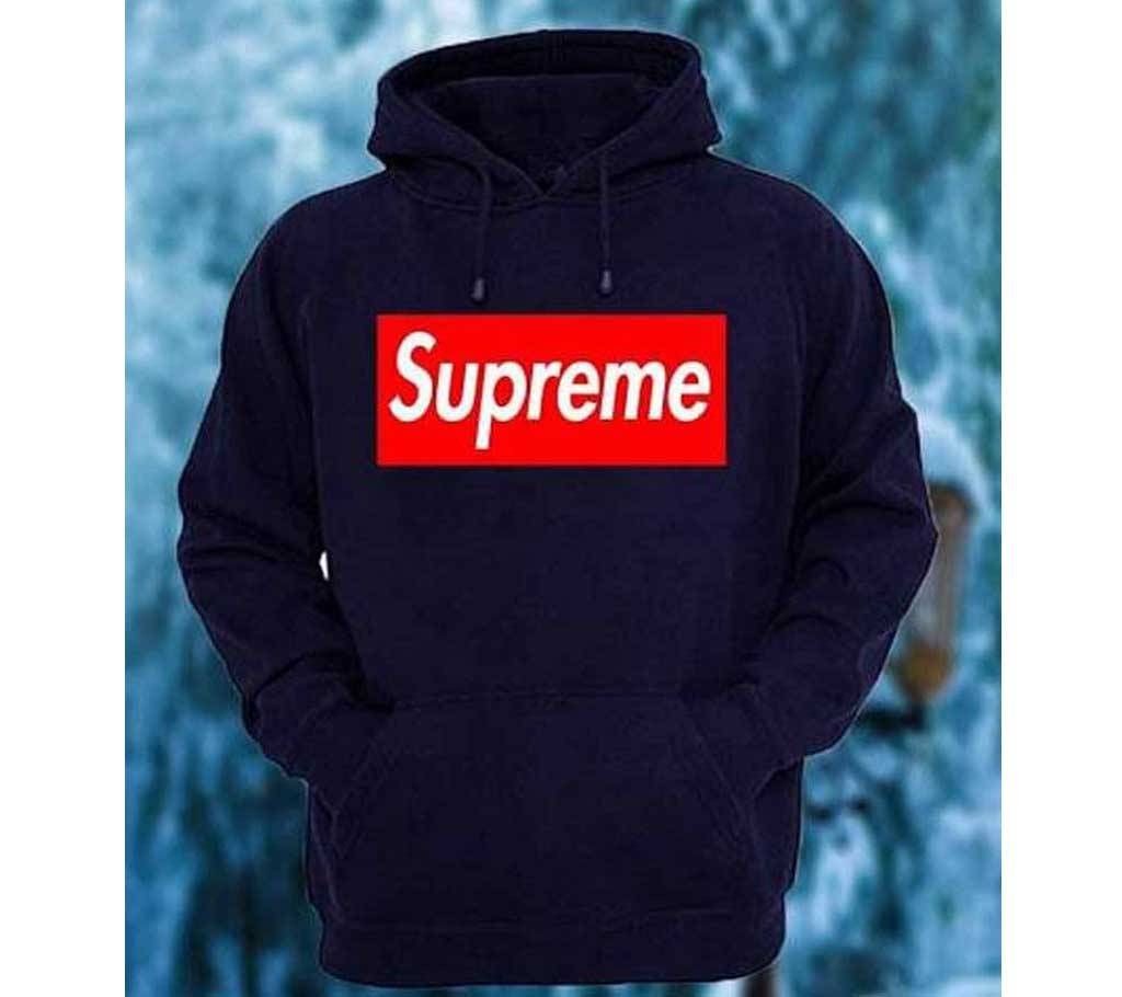 Black Color Supreme Hoodie For Men