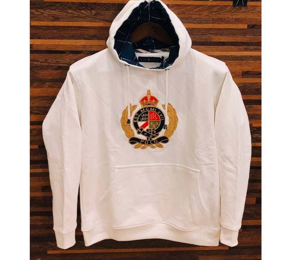 : Off White Ralph Lauren Men Premium Embroidery Hoodie - 08 - WHA