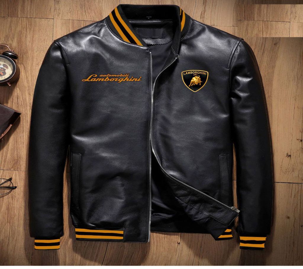 Artificial Leather Mens Winter Jacket Lamborghini - 21 - FAS