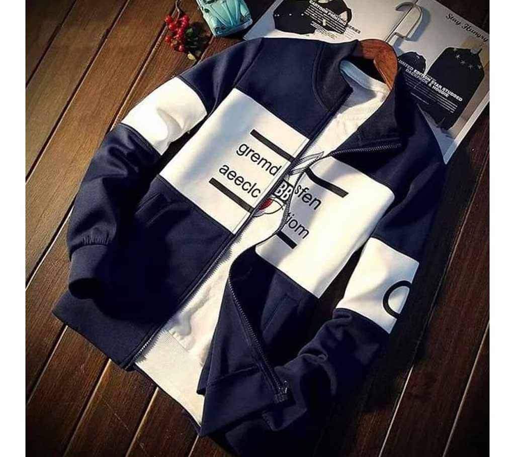  Gents Jacket for Winter - Navy Blue and White