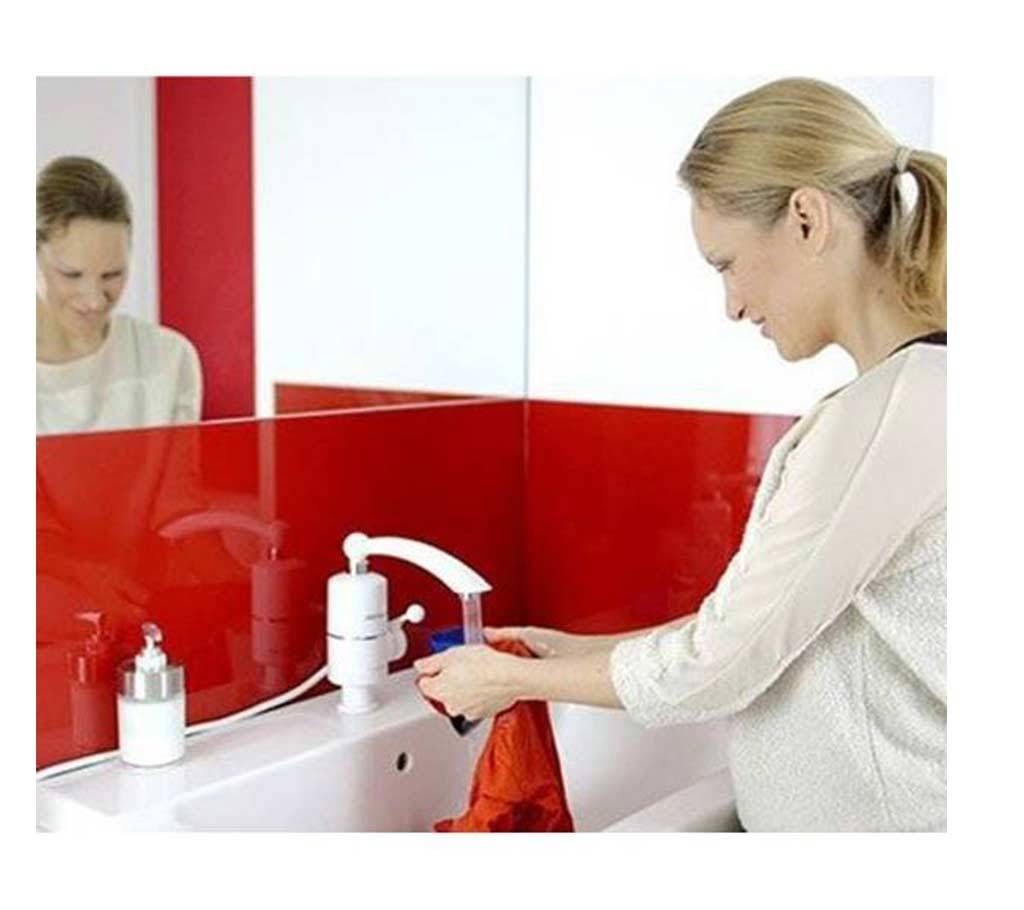 Instant heating faucet for basin geyser