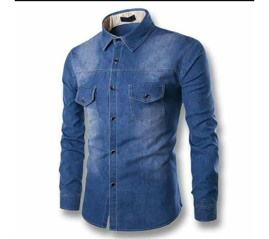 Denim full sleeve cotton shirt