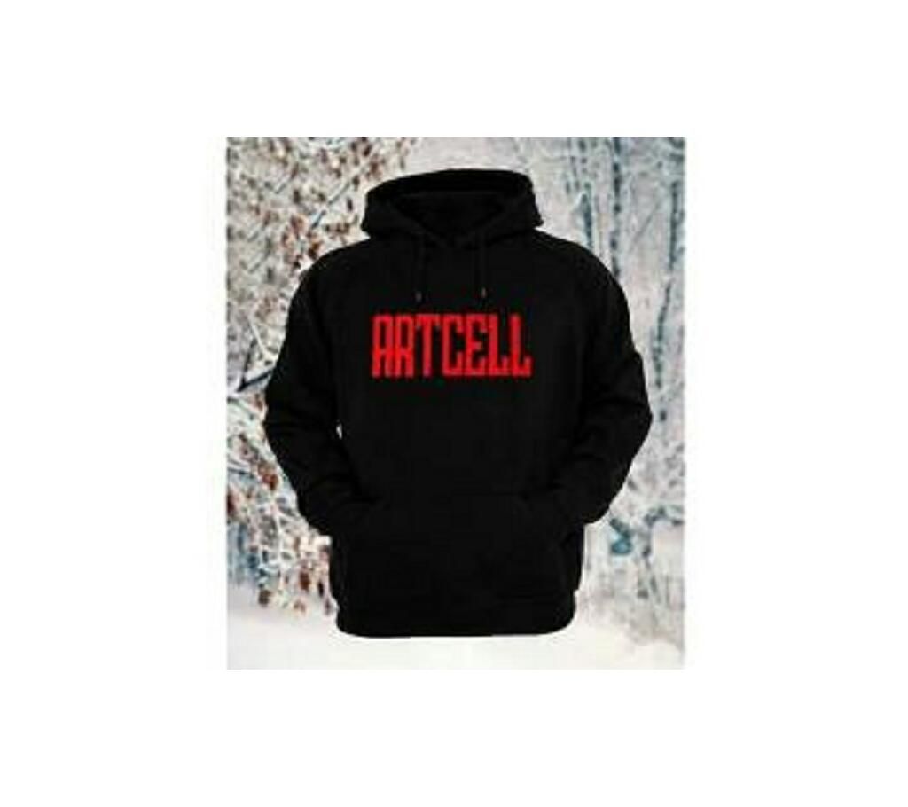 Mens Full Sleeve Black Color Hoodies