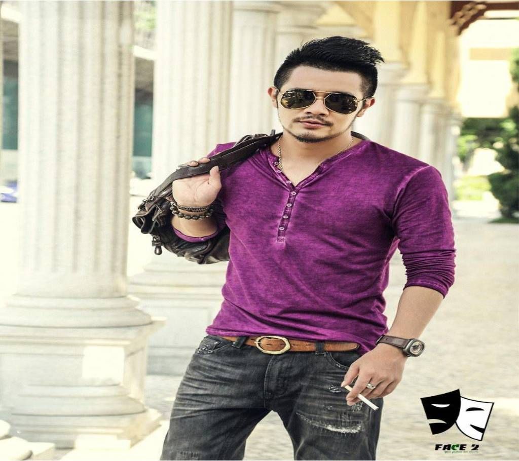 Men's Full Sleeve T-shirt - Purple - FAS