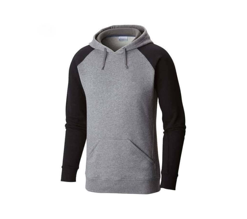 Mens Stylish Hoodie - Ash and Black - DID