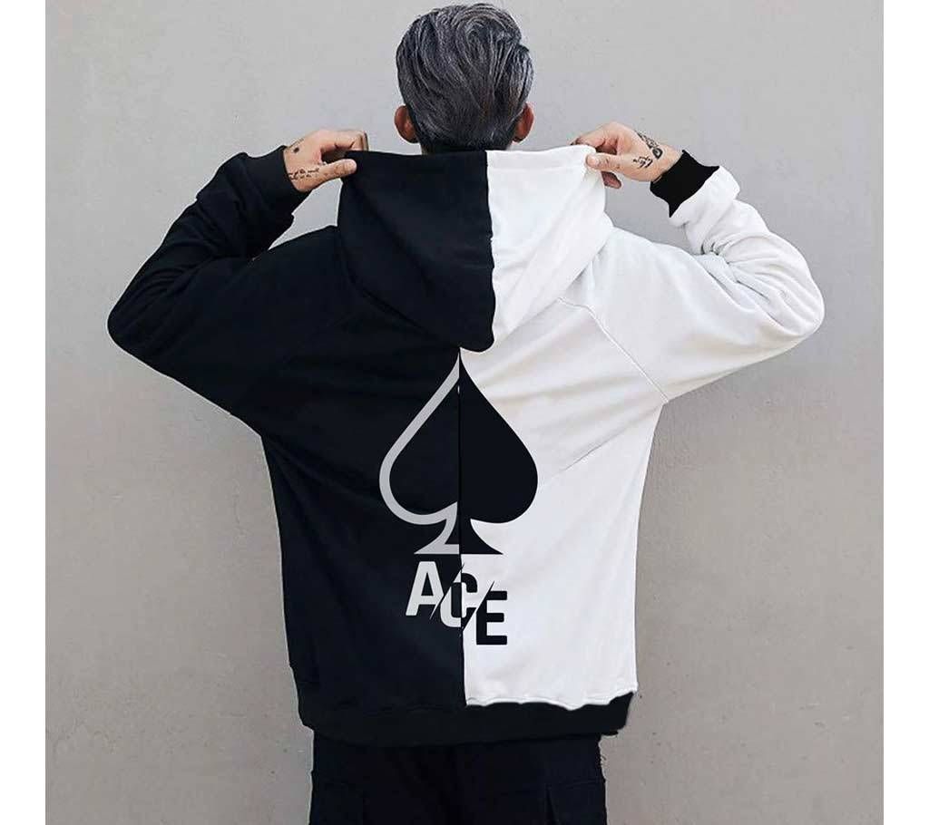 Ace Men's Premium Hoodies Street-wear Clothing - White