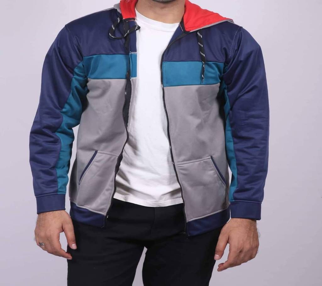 Multi color Full Sleeve Cotton Casual Hoodie For Men with Zipper