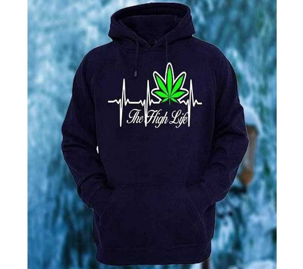 Black Color The High Life Hoodie For Men