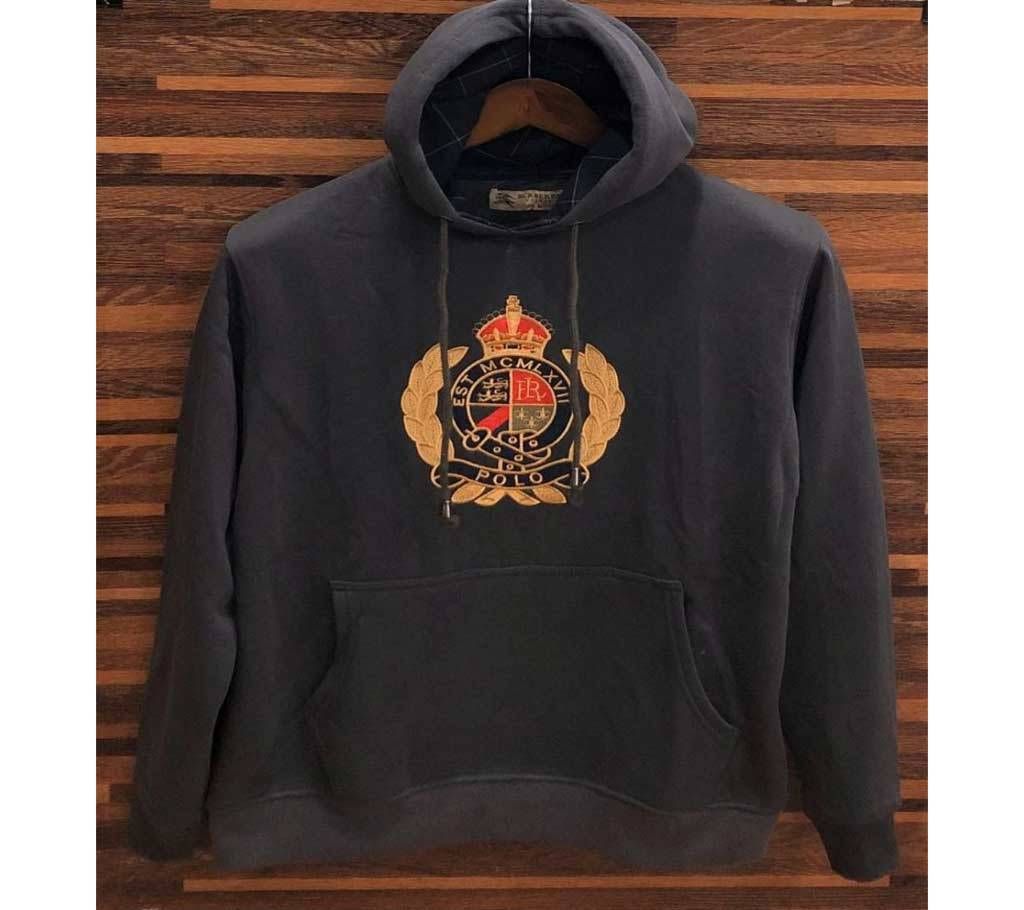 Light Black Ralph Lauren Men Premium Embroidery Hoodie - 04 - WHA