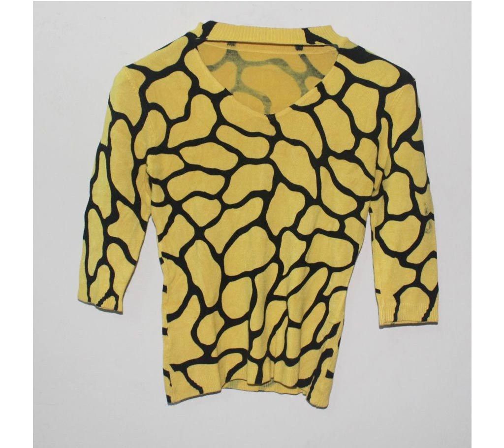 Ladies Woolen V-Neck Sweater 