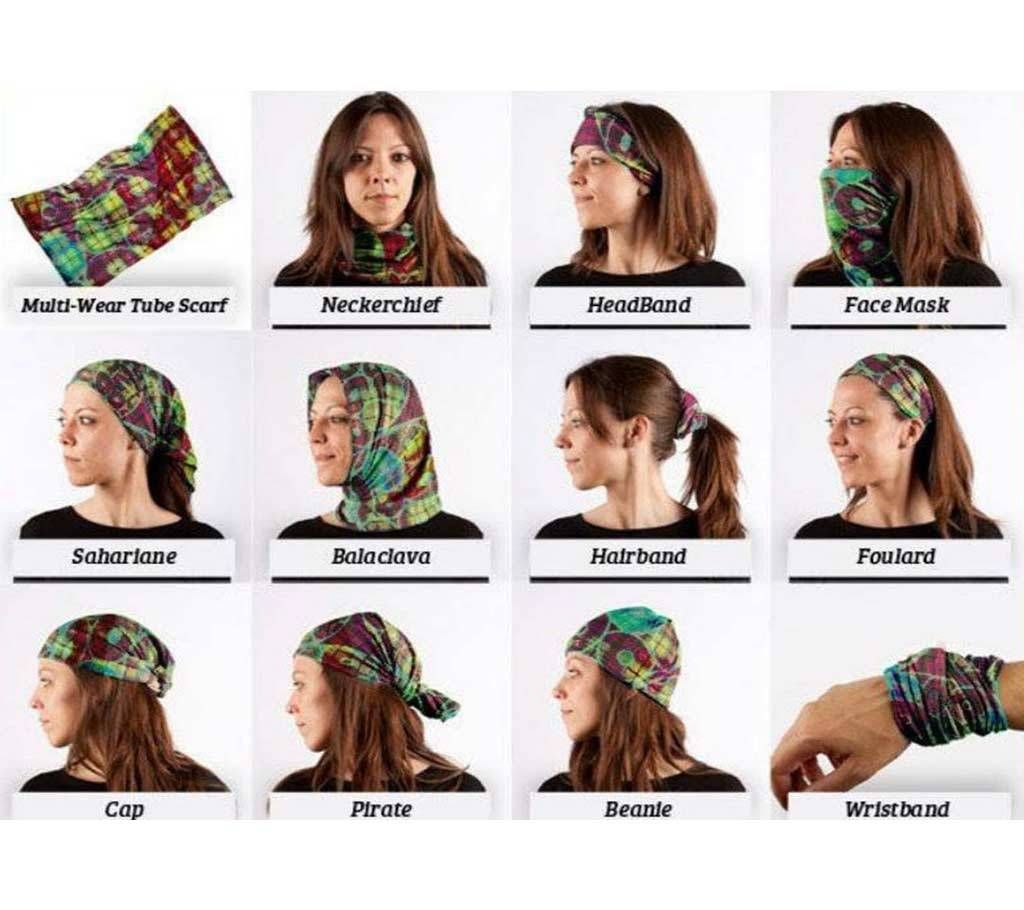Ladies Multi wear tube scarf - Random