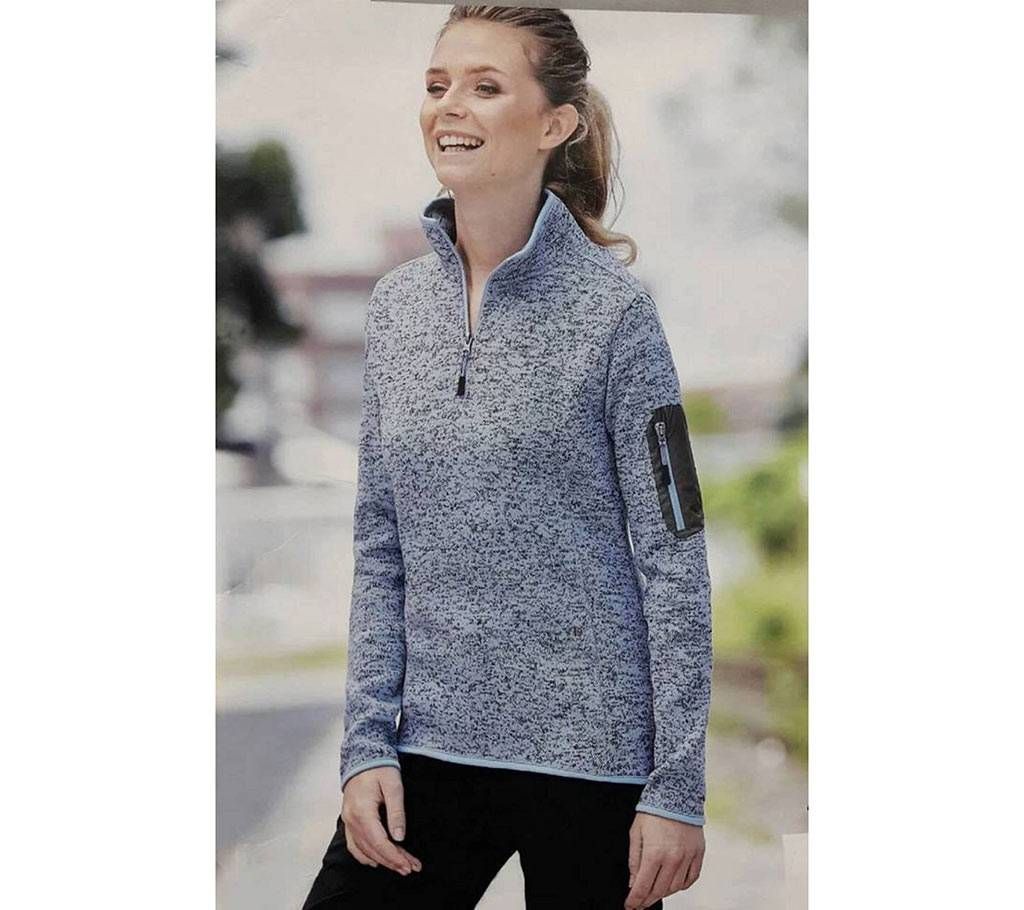 Ladies Knit Fleece Sweater