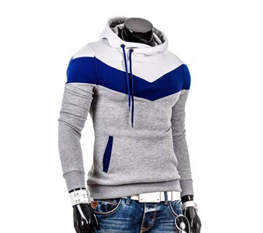 Mens Ash Colour Bonded Hoodies