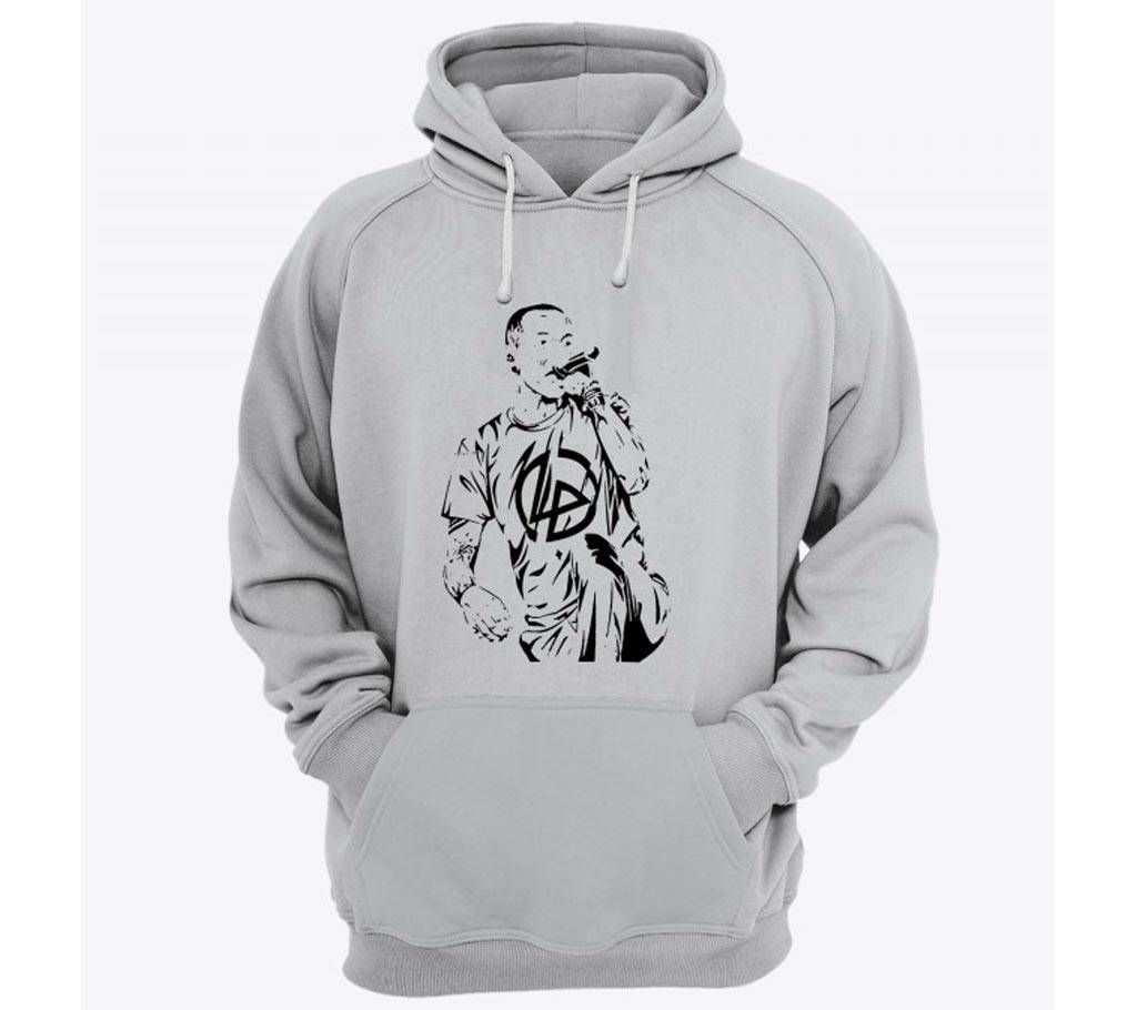 Chainsmoker-Grey Melange-Mens-Hoodie