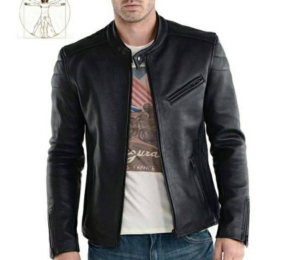 Men Slim Fit Motor Rider Jacket