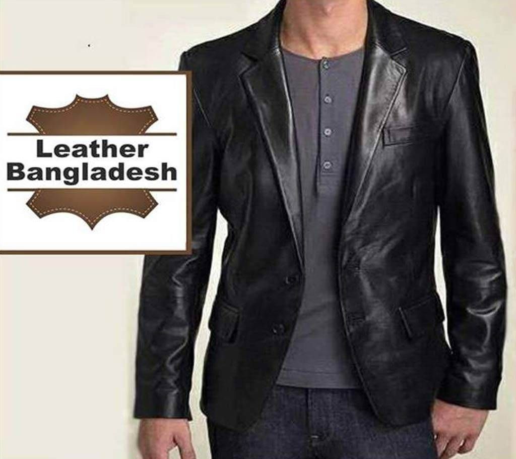 Black stylish leather jacket