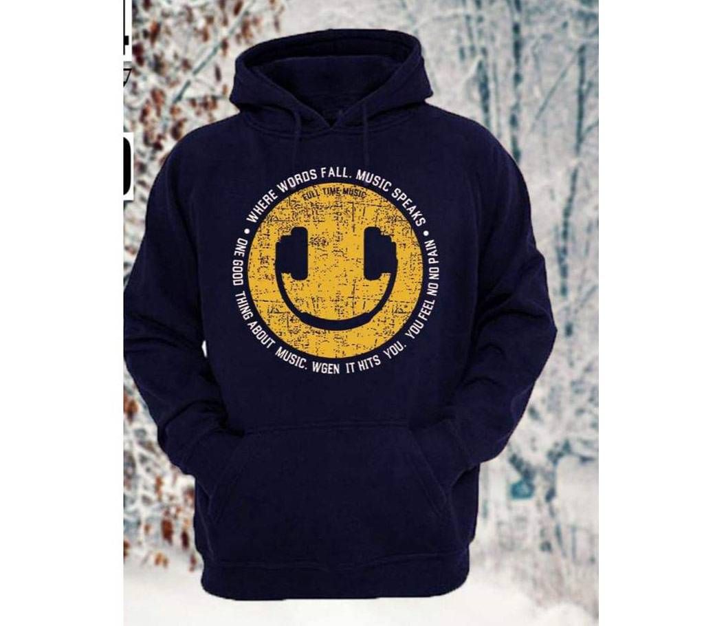 Where Words Fall Music Speaks Menz Full Sleeve Hoodie