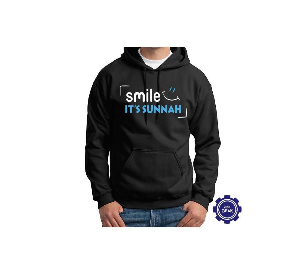 SMILE IT'S SUNNAH ADULT HOODIE (BLACK)