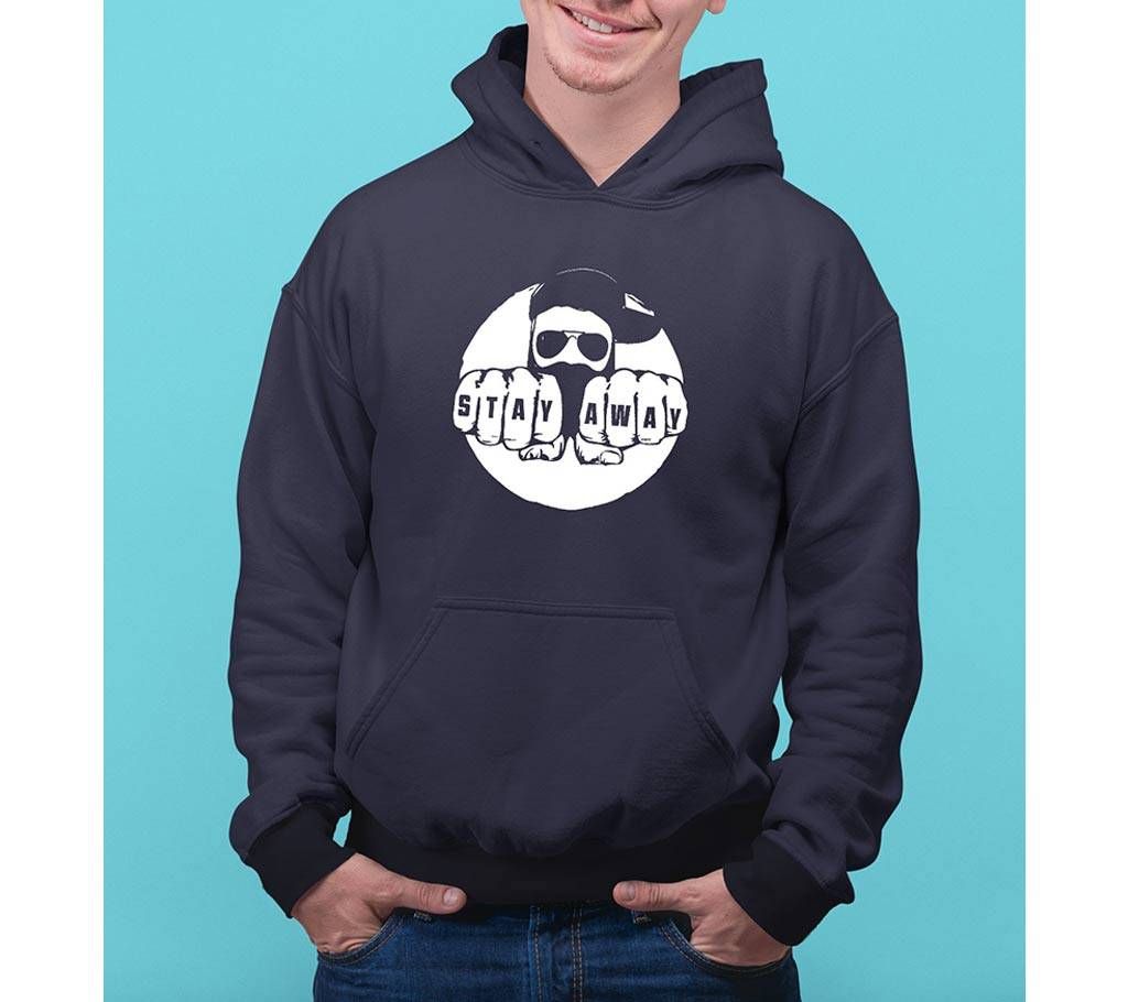 Stay Away Mens Hoodie - Blue