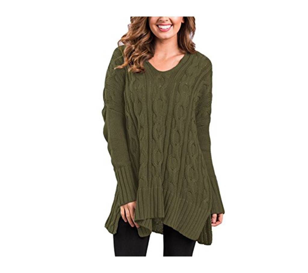 Olive Green Sweater for Women