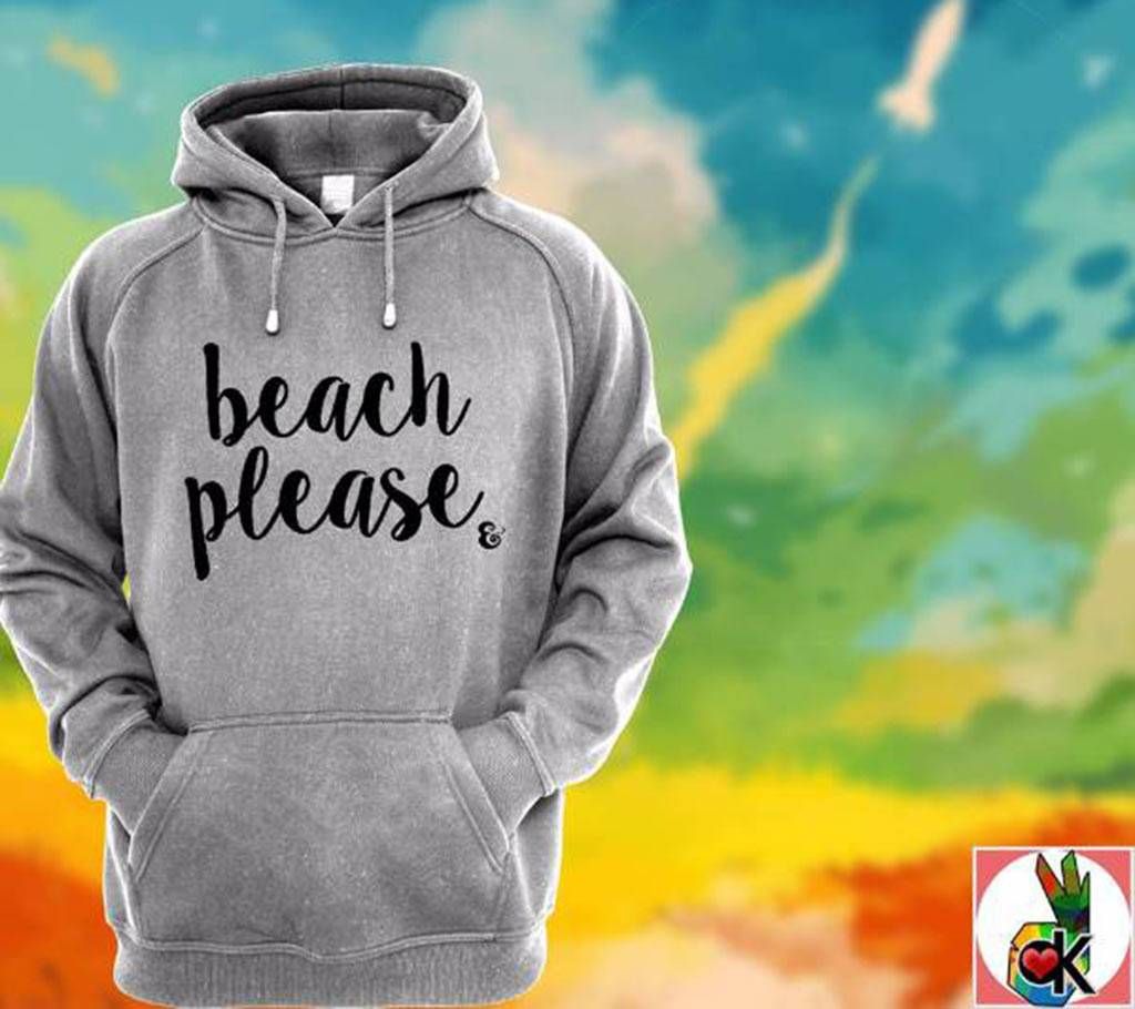 Beach Please-Full Sleeve Gents Cotton Hoodie