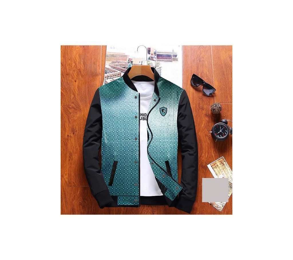 Fashionable Mens Stylish Jacket  Paste and Black  FAS