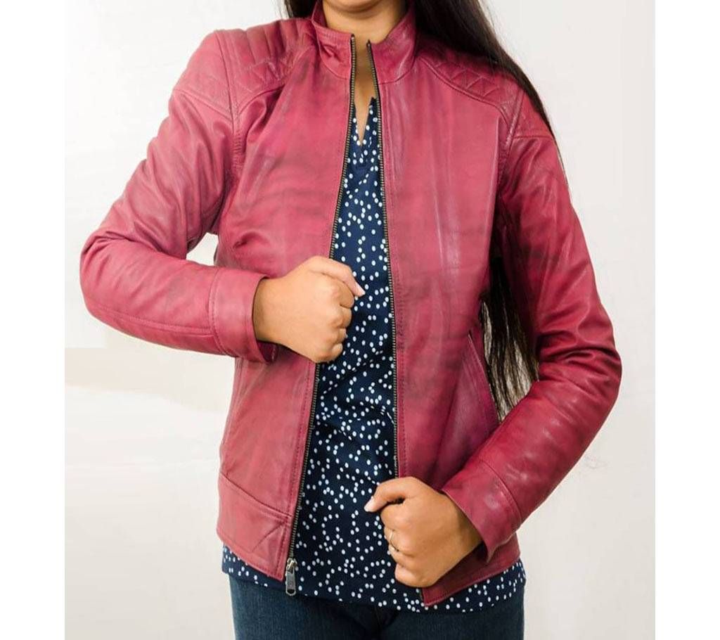 classic biker style jacket for women