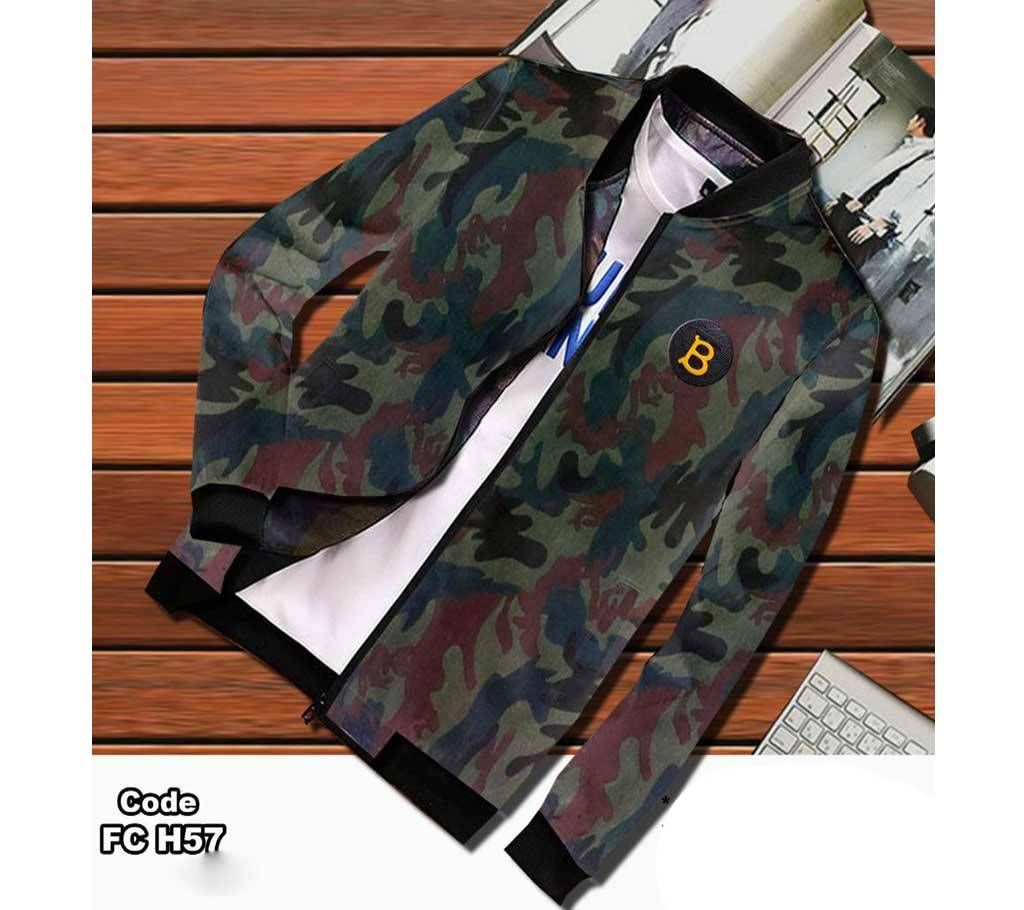 Army Style Trendy Jacket for Men - FC H57 - FAS