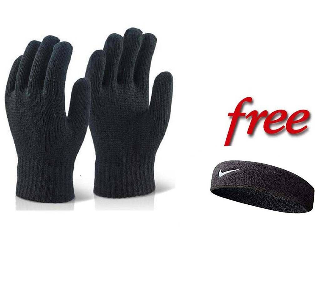 Cotton String Knit Hand Gloves with FREE Hand band