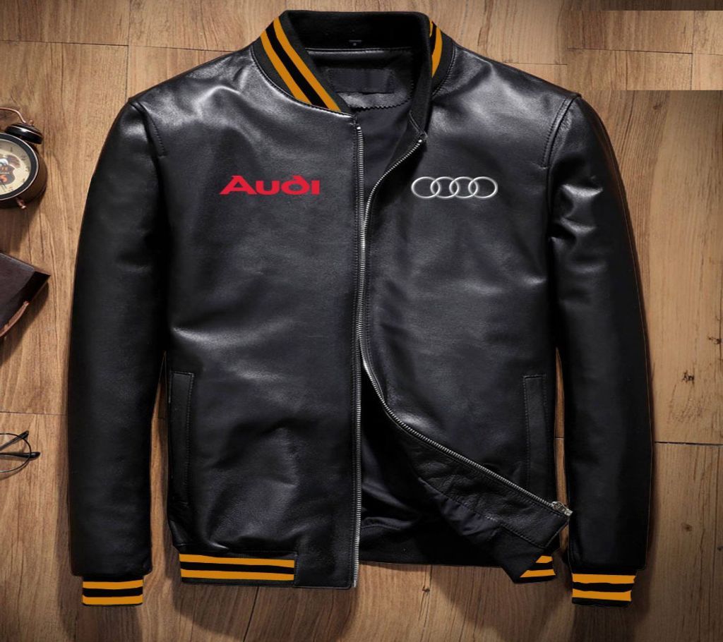 Artificial Leather Men Winter Jacket Audi