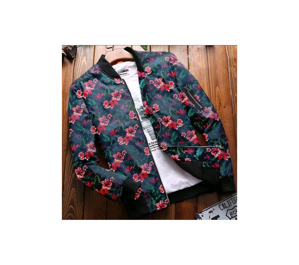 Fashionable Mens Stylish Winter Jacket  2  Flower Design  FAS