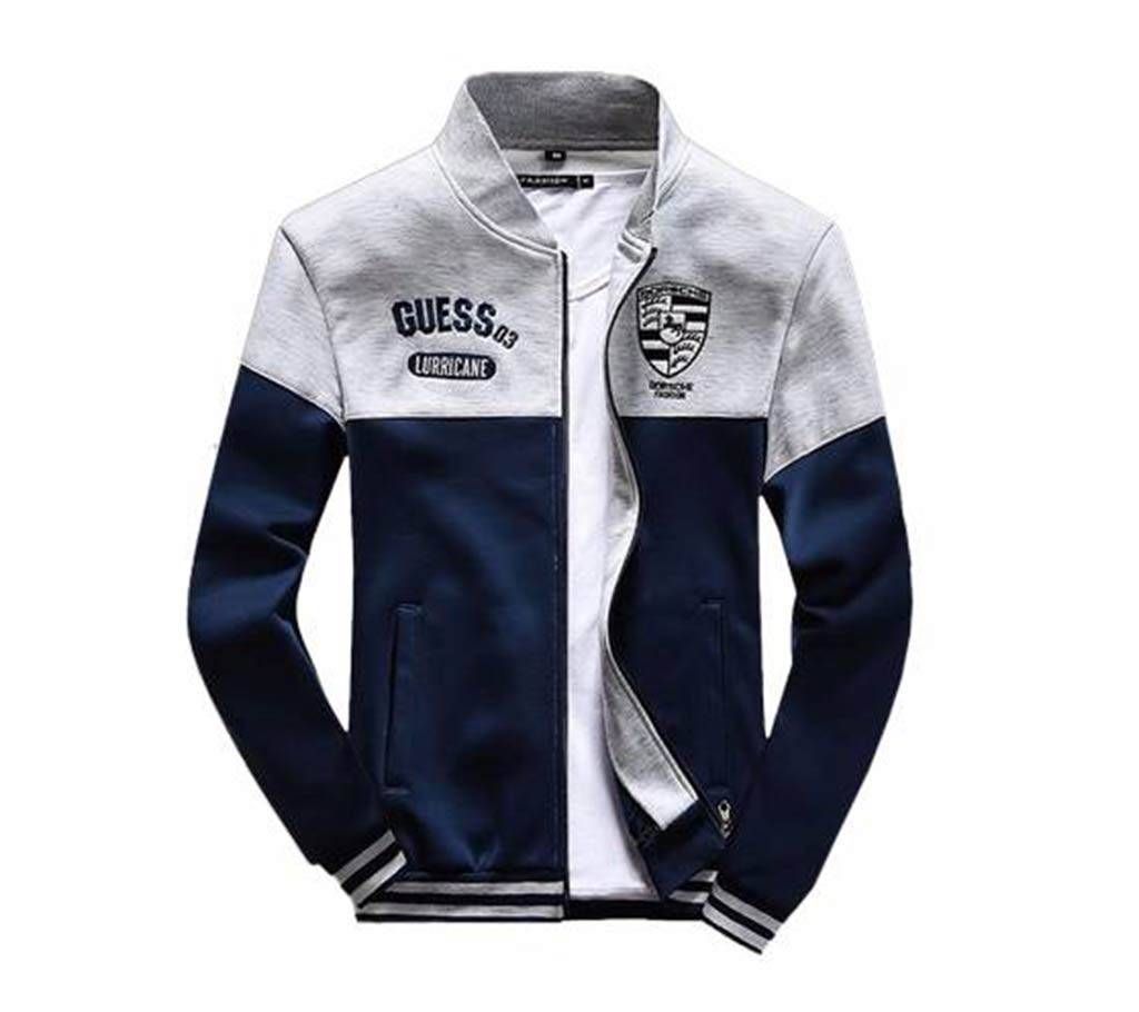 Mens Navy Blue Bonded Jacket