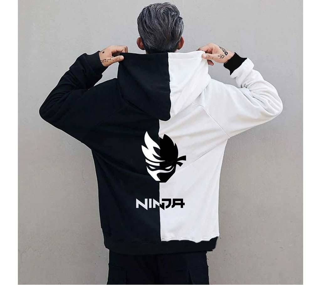 Ninja Men's Premium Hoodies Street-wear Clothing - White