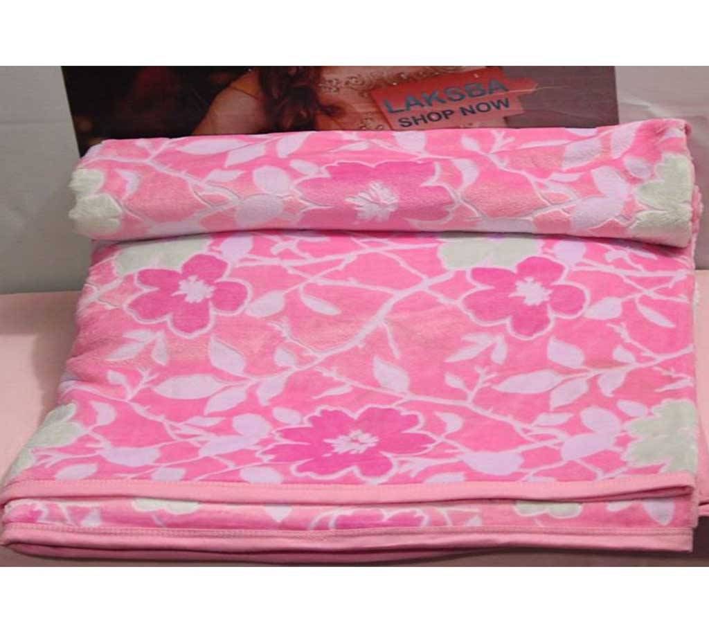 Flower printed  winter Blanket - (72 x 100 Inch)