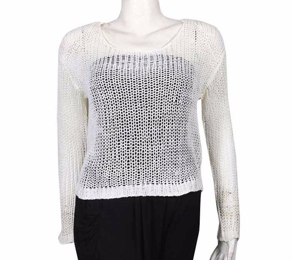 Girls Net Design Sweater