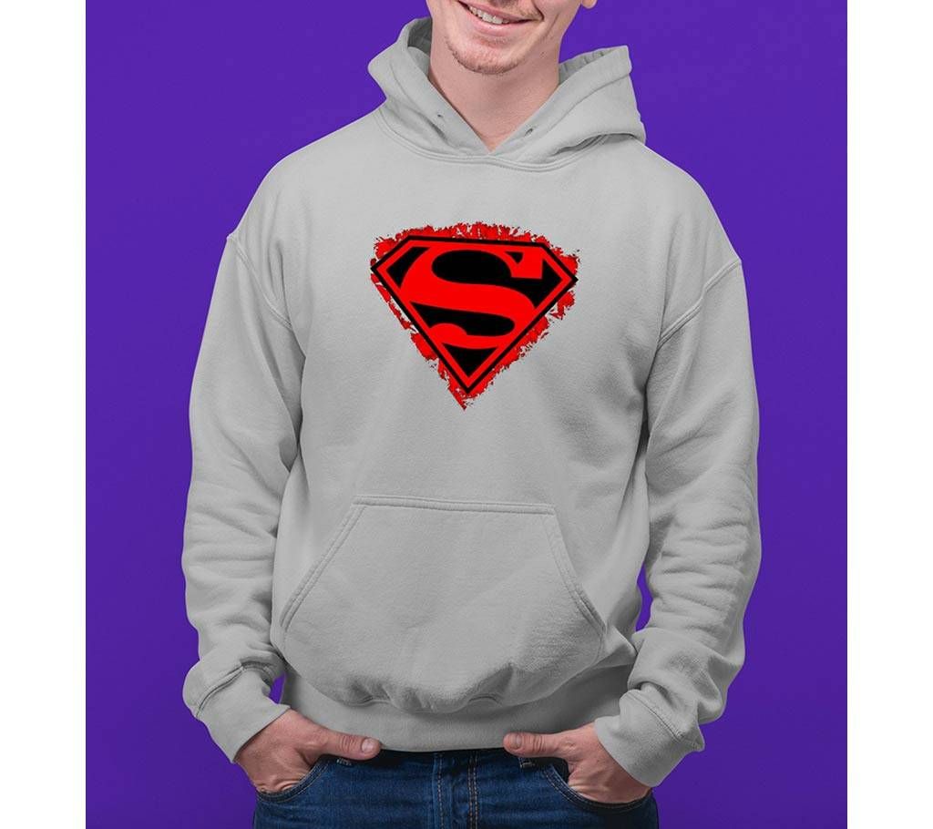 Superman Mens Hoodie - Grey