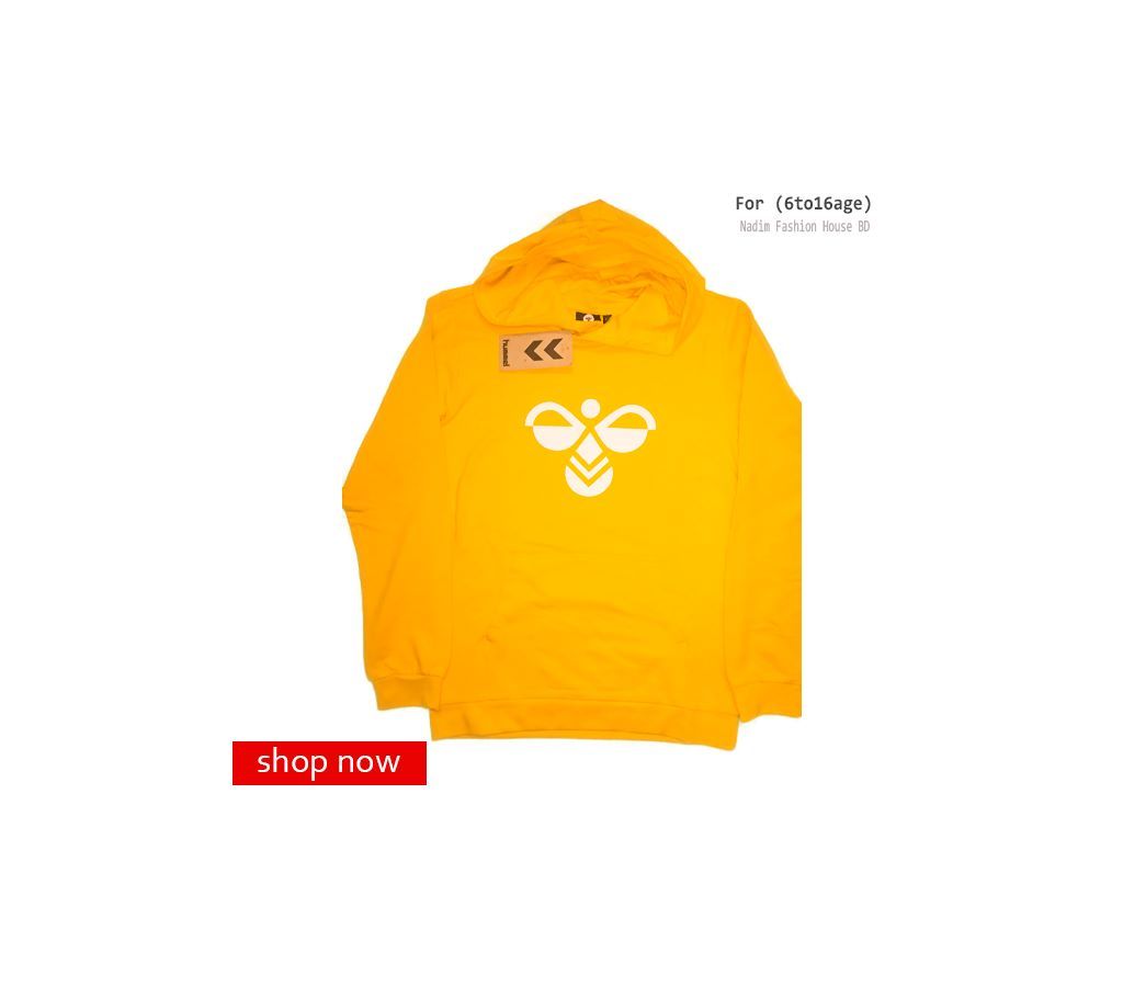 1pcs Premium Winter Hoodie Yellow for age(6 to 16)