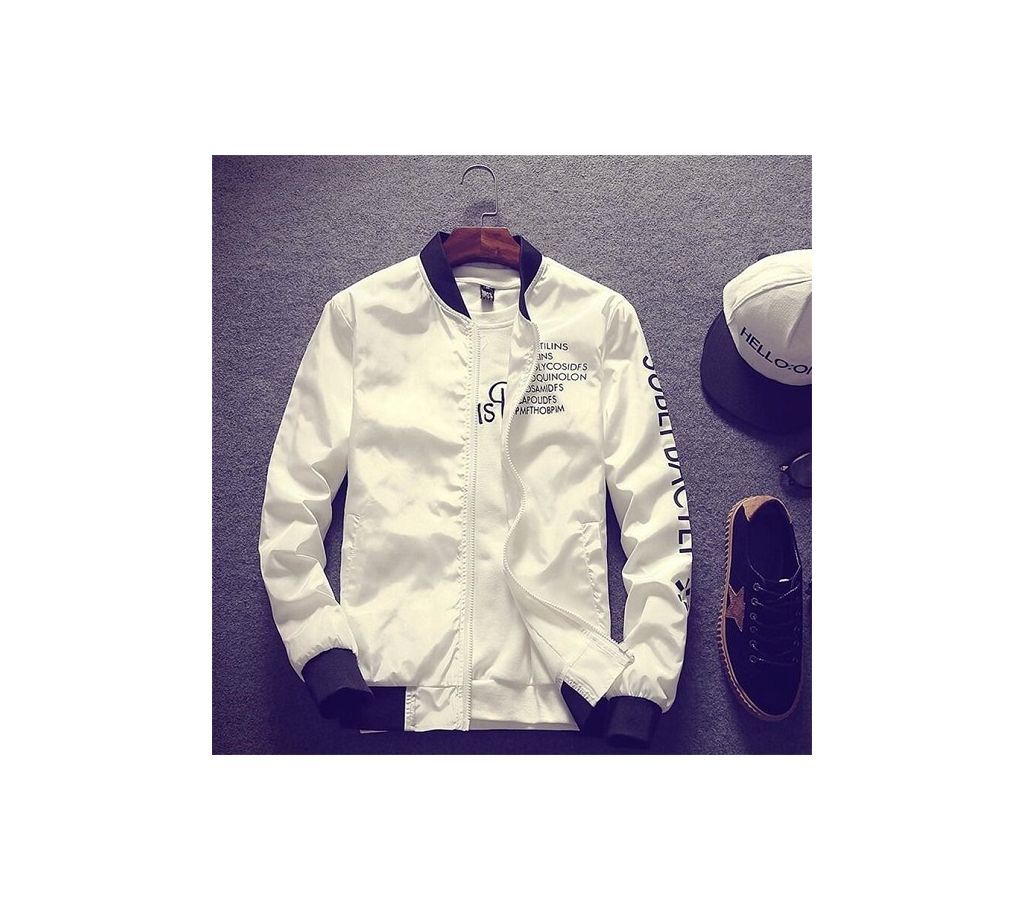 Fashionable Off White Stylish Winter Jacket for Men  WE-10  UNQ