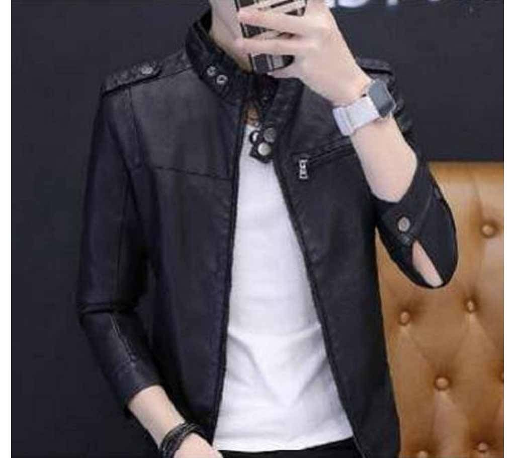 Full Sleeve Gents PU Leather Jacket 