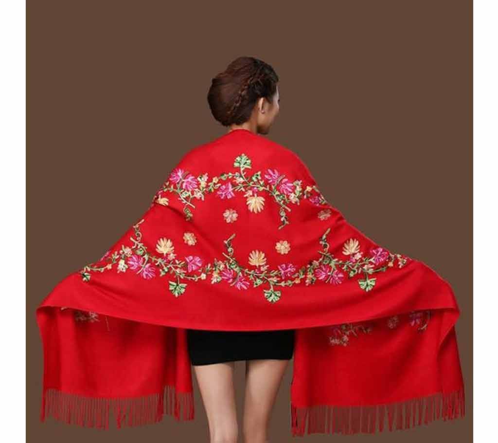 Red Original Indian glamourous kasmiri Shawl for women