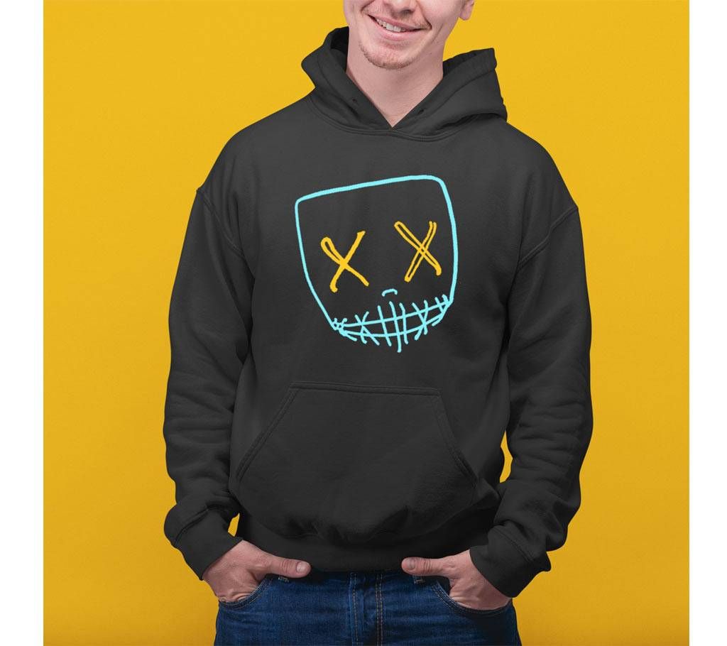 Face Up Mens Hoodie - Black