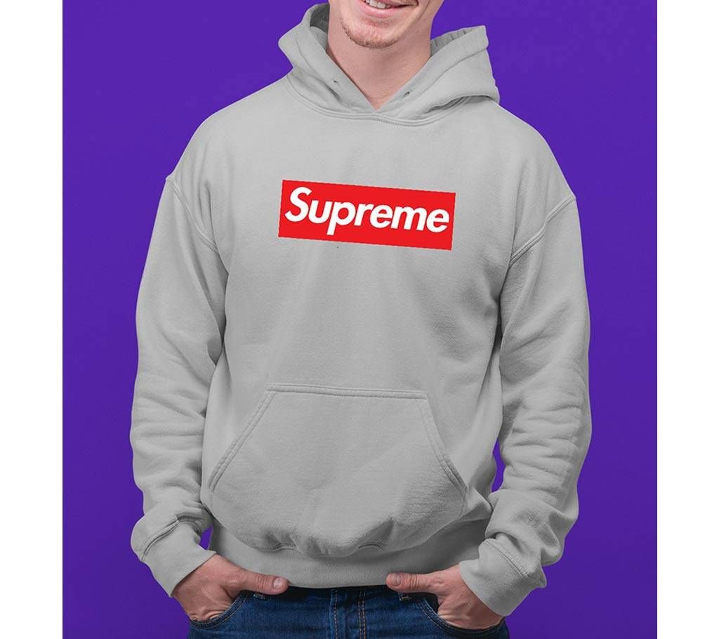 Supreme Mens Hoodie - Grey