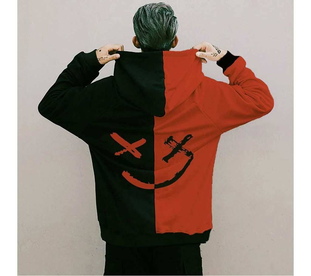 Smile Men's Premium Hoodies Street-wear Clothing - Red