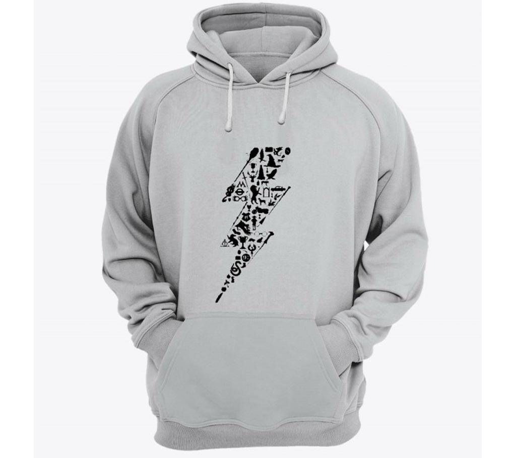 Harry-Potter-Thunder-Grey Melange-Mens-Hoodie
