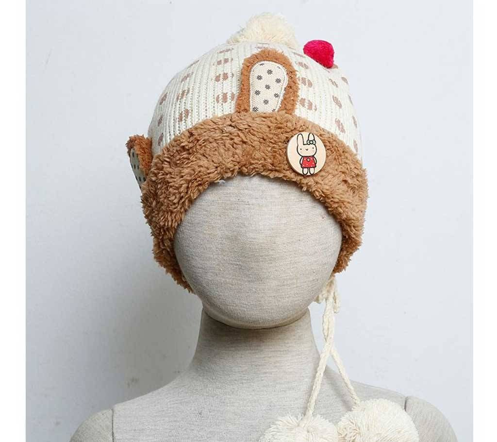 Kids Monkey Cap- Dot (Brown)