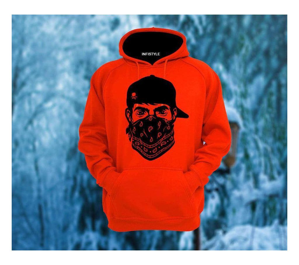 Mens Full Sleeve Red Color Hoodie