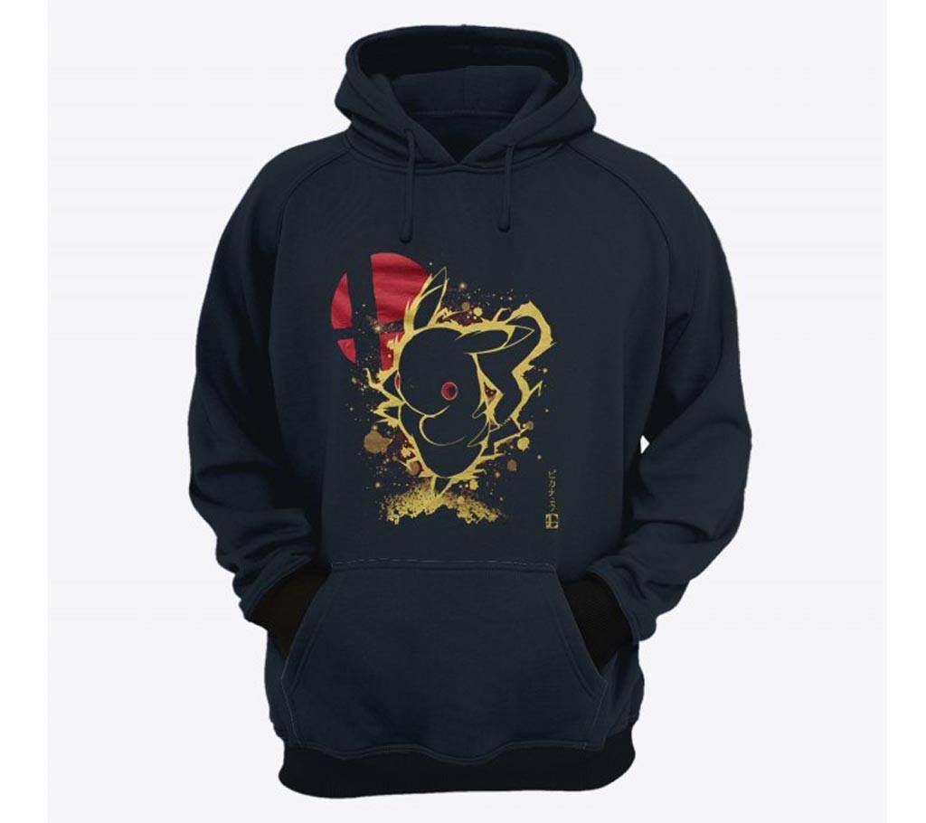 Pikachu-Navy Blue-Mens-Hoodie