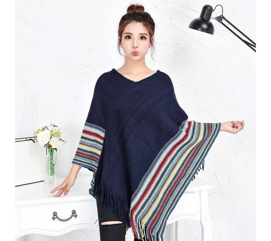 stitched weightless woolen cape 