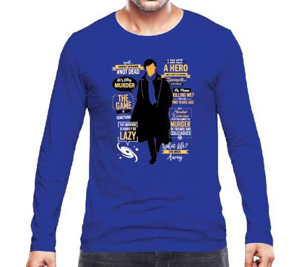 Sherlock Full Sleeve Cotton T-shirt For Men
