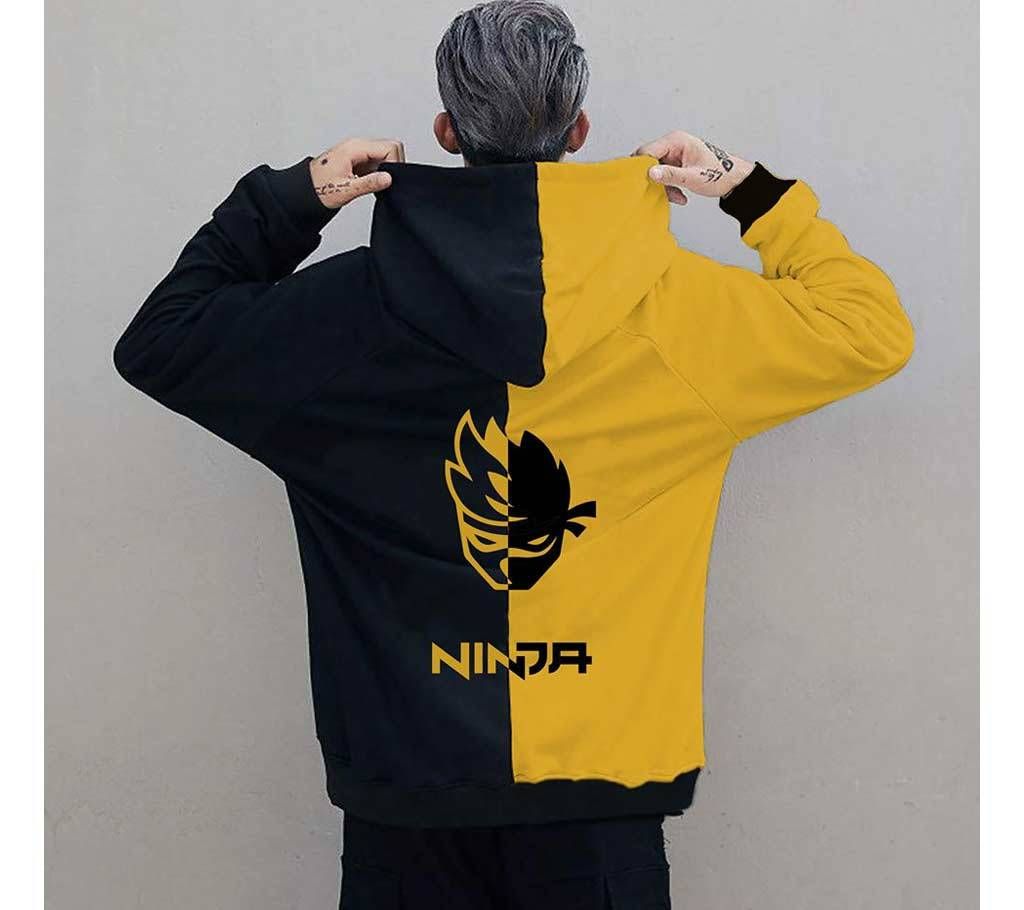 Ninja Men's Premium Hoodies Street-wear Clothing - Yellow